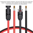thumbnail image 4 of Seitruly Paquete de 2 paneles solares impermeables a prueba de polvo Cable de extensión extensor autoblocante reemplazo de cable ignífugo Electrónica miscelánea 3 metros, 4 of 6