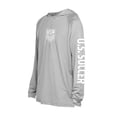 thumbnail image 2 of Men's-5th & Ocean by New Era  Gray USMNT Adventure Raglan Long Sleeve Hooded T-Shirt, 2 of 3