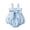 Blue, variant on Girls Bowknot Romper, Sleeveless Bubble Bodysuit for Summer Casual Wear,6-12 Months