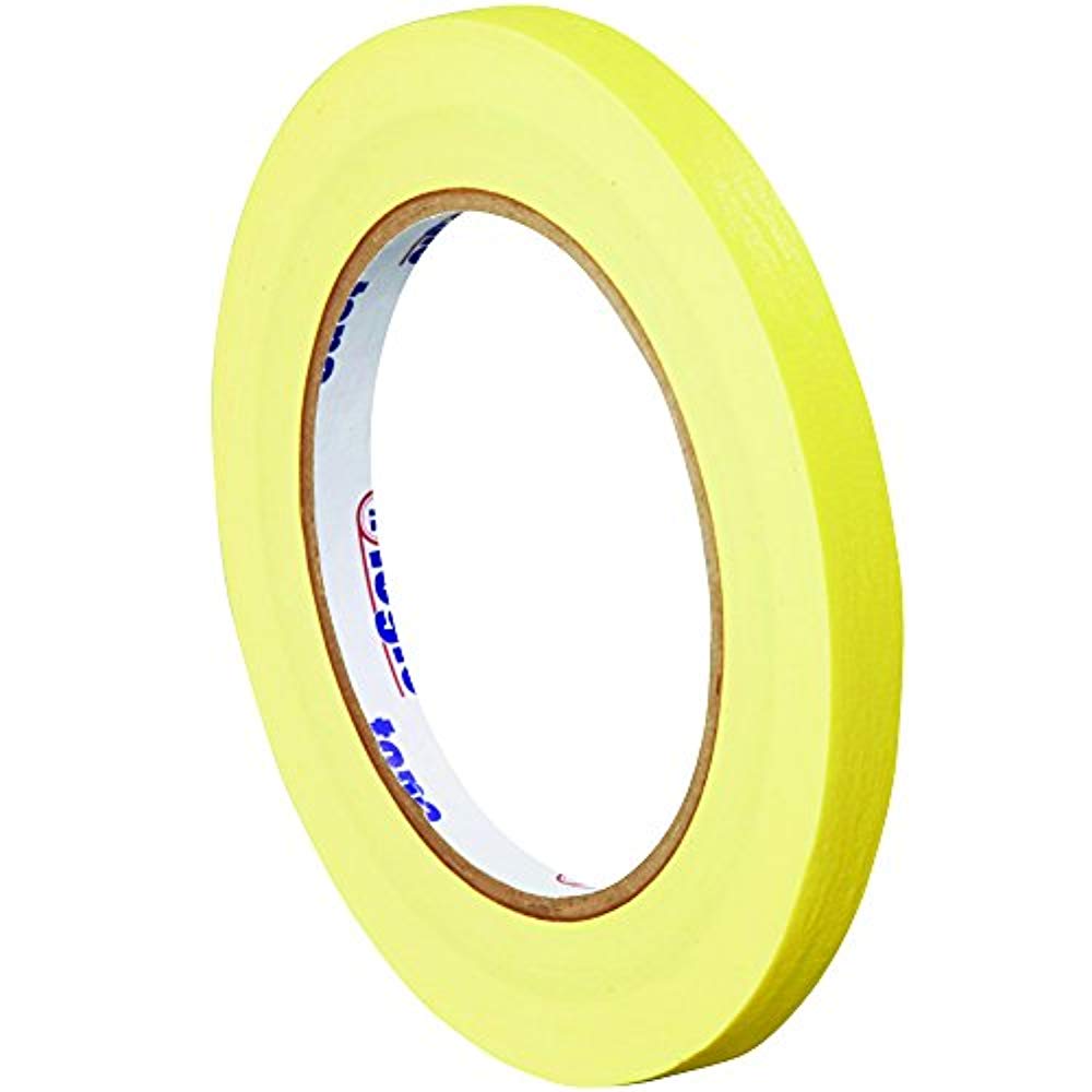 Tape Logic Masking Tape Yellow 1/2" x 60 Yard Roll (72 Roll/Case)