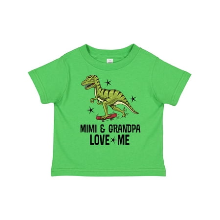 

Inktastic Mimi and Grandpa Love Me Dinosaur Grandson Gift Toddler Boy Girl T-Shirt