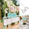 thumbnail image 2 of 120 Pcs Card Holder Heart Shape Table Picture Stand Wire Tabletop Photo Holder Menu Clips,Silver, 2 of 6