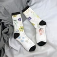 thumbnail image 5 of Susaid Wildflowers Print Men's Moisture Wicking Cushioned Crew Work Boot Socks Suitable for Size 36-45, 5 of 6