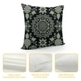 thumbnail image 4 of COMIO Decorative Throw Pillow Covers Rhombic Jacquard Pillowcase Soft Square Cushion Case for Summer Couch Sofa Bed Bedroom Living Room, Black, 4 of 5