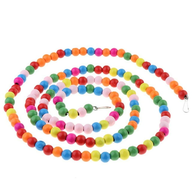 MERIGLARE Bird Chewing Toy Parrot Hanging Beads Swing for Small Medium Large Birds 180cm