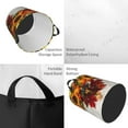 thumbnail image 4 of Balery Thanksgiving With Autumn Round Laundry Basket with Handles Waterproof Freestanding Laundry Hamper for Clothes Toys in the Dorm and Family-Small, 4 of 8
