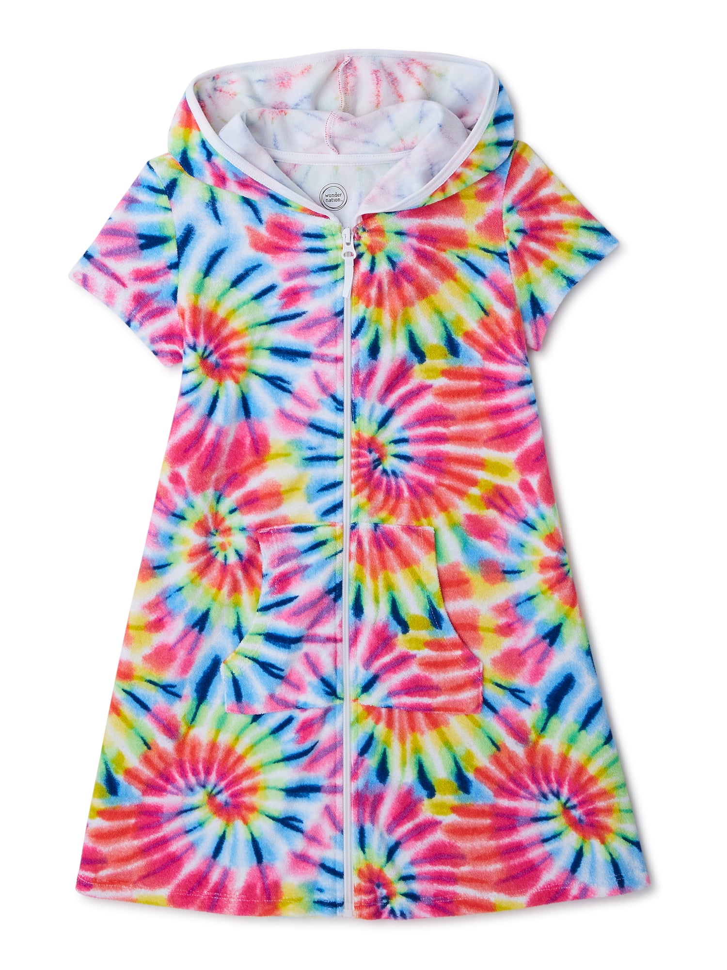 Wonder Nation Girls Hooded Terry Swim Cover Up Size 18 
