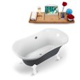 thumbnail image 2 of 60" Streamline N860WH-GLD Clawfoot Tub and Tray With External Drain, 2 of 7