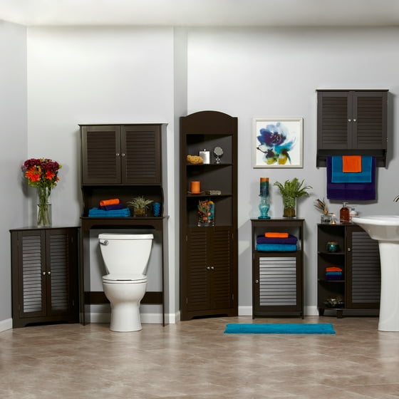 Riverridge Home Ellsworth Collection Floor Cabinet With Side Riverridge Home Ellsworth Collection Floor Cabinet With Side Shelves White Com