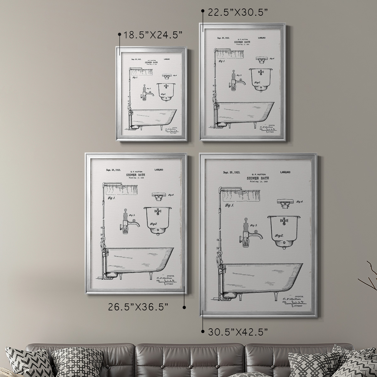 Vintage Bath I Premium Classic Framed Print - Ready to Hang