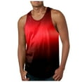 thumbnail image 3 of kpoplk Men's Muscle Workout Tank Tops, Bodybuilding Gym Shirts, Athletic Fitness Tank Top XL Red, 3 of 6