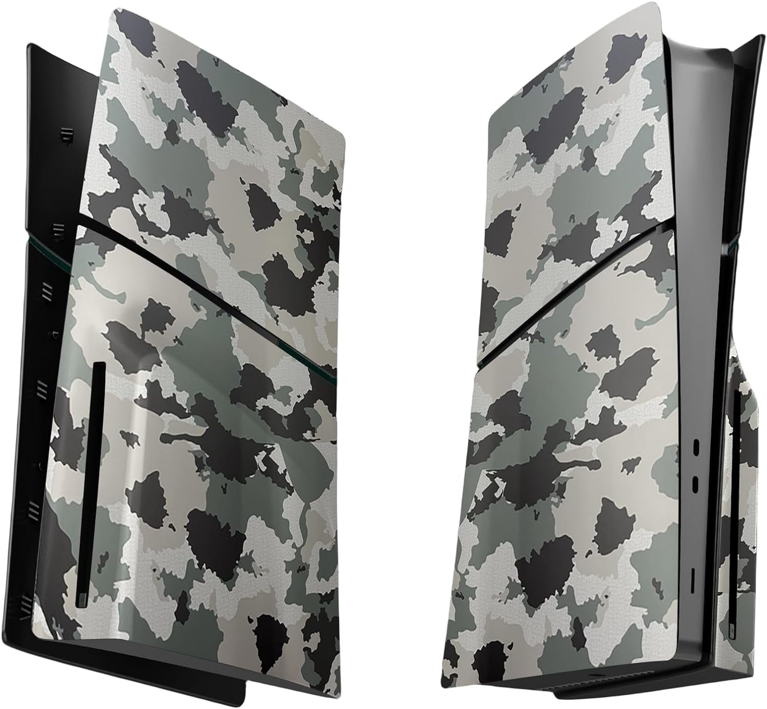 Disc Edition Cover Plates for PS5 Slim Console, Shell Panels Compatible with Playstation 5 Slim Accessories Protective Replacement Faceplate (Camouflage)