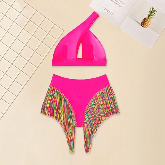 Bikini para mujer Set elegante para trajes de baño de nylon para vacaciones de vacaciones salón de natación SG