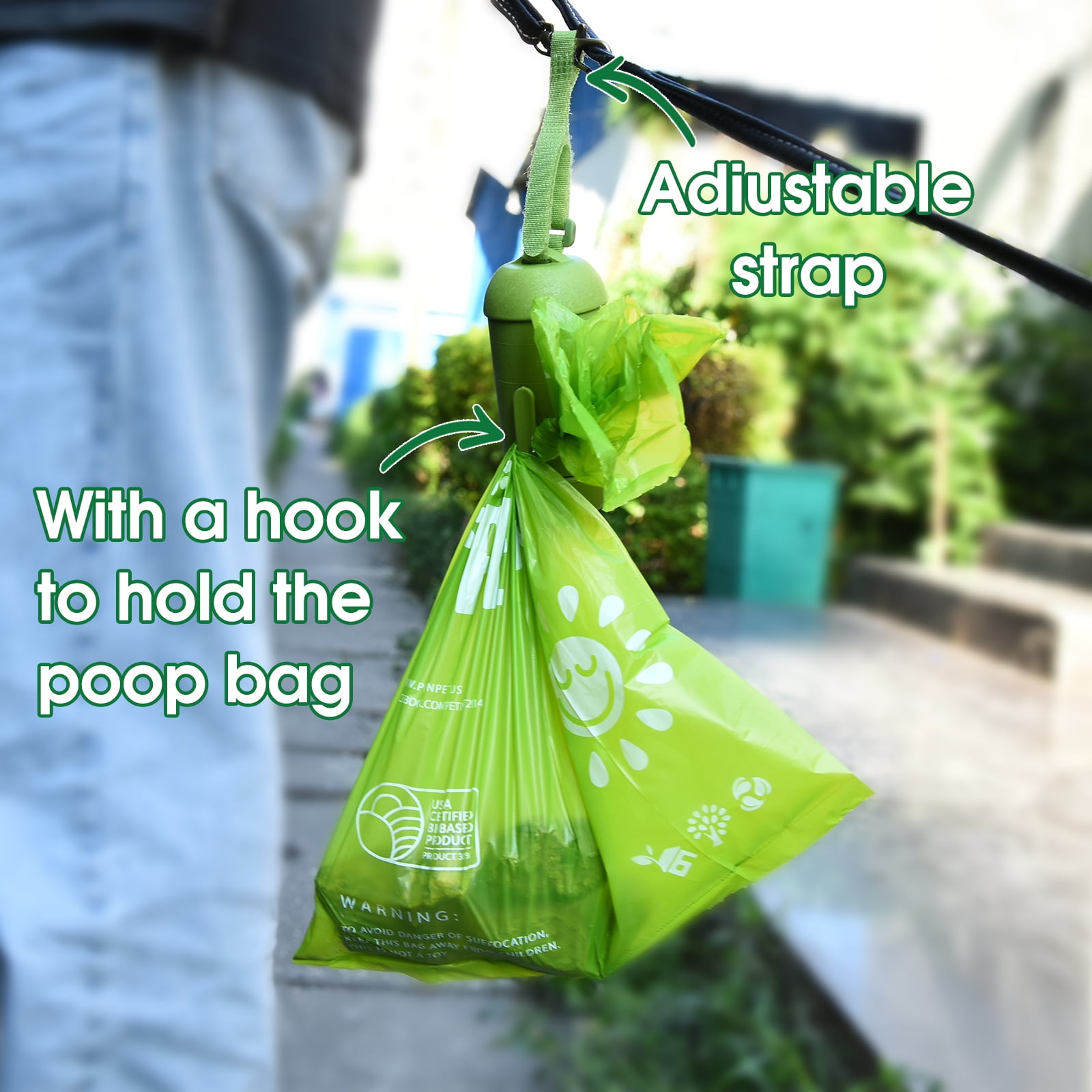 PET N PET Dog Poop Bags Premium Rolls with Dispensers, 720 Count, Unscented, 41% Plant-Based, Leak-Proof Dog Waste Bags, 8 x 15 Inches