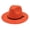 Orange, variant on Women's Wide Brim Felt Fedora Hat: Panama Hat with Leather Band – Flat Brim Jazz Cap for Casual & Formal Wear, Unisex