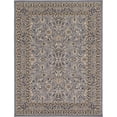 thumbnail image 1 of Unique Loom Sialk Hill Persian Floral Rug 9' x 12' Rectangle Gray/Ivory, 1 of 2