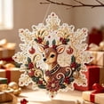 thumbnail image 4 of Christmas Pearl Suncatcher Kit Diy Assembled Ornament 1Pc- Acrylic Snowflake Shape Board With Metal Chain And Dimensional Pearls For Holiday Window Display, 4 of 6