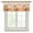 White, variant on Fall Sheer Curtains Valances for Windows Harvest Pumpkins Thanksgiving Autumn Leaf on Burlap Chiffon Kitchen Valances for Cafe, Voile Window Treatments Curtains for Living Room Bedroom, 54"x18"
