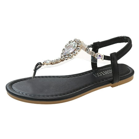 

PEASKJP Platform Sandals Women Dressy Women s Gladiator Flat Sandals Fisherman Strappy Sandals Ankle Strap Sandals (Black 9)