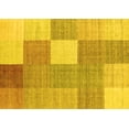 thumbnail image 1 of Ahgly Company Machine Washable Indoor Rectangle Checkered Yellow Modern Area Rugs, 2' x 4', 1 of 4