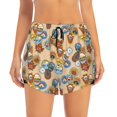 thumbnail image 2 of Balery Camp Badge Pantalones cortos deportivos para mujer con forro y dos bolsillos, elásticos, para entrenamiento, gimnasio, yoga-Small, 2 of 7