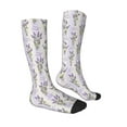 thumbnail image 3 of Fotbe Lavender Flowers print Women's Men's Novelty Crew Socks Cotton Socks Knee High Socks for Walking,Running,Nurses,Pregnancy, 3 of 9
