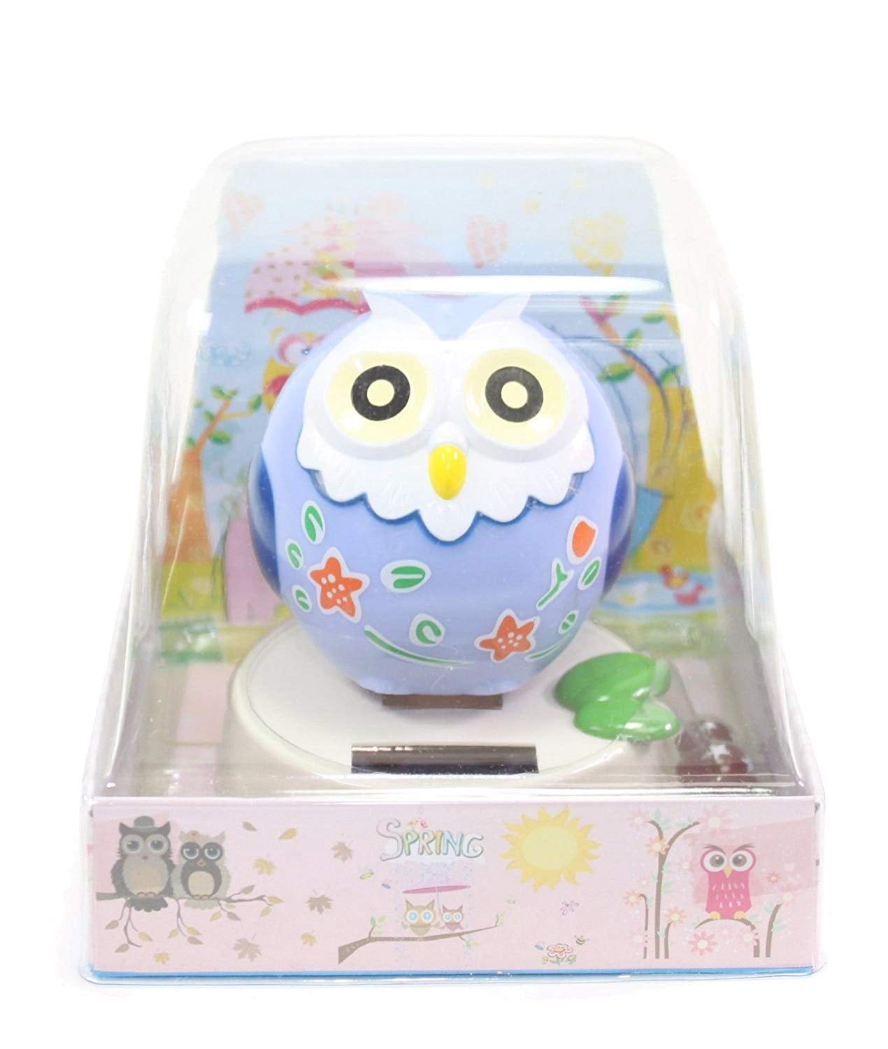 Eco-Friendly Solar Toy Owl Lover Praying Gift Home Decor - Light Blue new