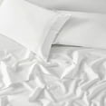 thumbnail image 3 of Levtex Home - Sateen Sheet Set - White - Queen - Fitted sheet, Top Sheet, Two Pillowcases - 100% Cotton, 400 Thread Count, 3 of 4
