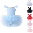 thumbnail image 1 of Summer Savings Clearance Girl Dresses Dance Performance Personality Solid Leotards Sleeveless Tutu Dress Robe Bebe Fille Red, 1 of 3