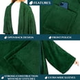 thumbnail image 3 of PAVILIA Wearable Blanket with Sleeves for Adult Women Men, Cozy Fleece Warm Wrap Throw Blanket with Arms, Pocket, Gifts for Christmas, Wife, Emerald Green, 3 of 8