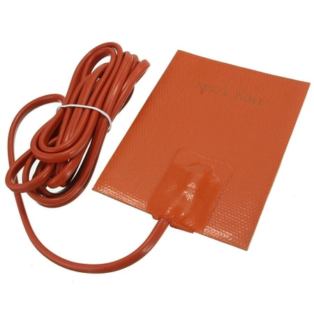 Orange Tank Pad - 110v 175w Pad Silicone Heater Engine Oil Pan Tank Heater Preheater Pad 3.5 x 5