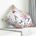thumbnail image 3 of Watercolor Flowers Pillow Covers 26x26 Inch Decorative Throw Pillow Cover, Spring Hummingbird Butterflly Floral Sofa Pillowcases Accent Cushion Case Home Decor Bedroom Living Room, 3 of 6