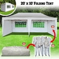 thumbnail image 6 of Sunny EZ POP UP Wedding Party Tent 10'X20' Folding Gazebo Beach Canopy W/Carry Bag sidewalls side panel, 6 of 6