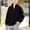 Black, variant on Youth Half Zip Stand Up Collar Hoodie Long Sleeve Sweatshirt Solid Color Durable Soft Casual Pullover