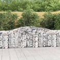 thumbnail image 1 of vidaXL Arched Gabion Baskets 8 pcs 400x30x80/100 cm Galvanised Iron, 1 of 4