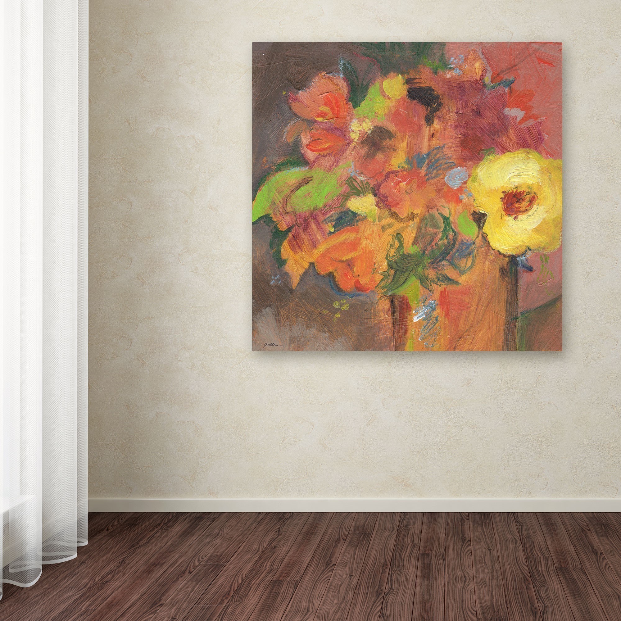 Trademark Fine Art "Floral Expressions" Canvas Art by Sheila Golden