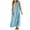 Blue, variant on Ahuyic Printed Solid Color Plus Size Dress For Women, Summer Womens' Sleeveless Tank Long Maxi Dresses,Women's Summer Sleeveless V-Neck Dress Casual Loose Long Maxi Dress