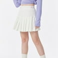 thumbnail image 6 of Vividxx Girls Solid Color Sports Skirt Half Skirt Tennis Skirt Casual Versatile Pleated Skirt Pants For Children 5-14 Years Old Toddler Relaxed Fit Dailywear, 6 of 7