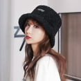 thumbnail image 3 of CoCopeaunts Autumn Winter Lamb Wool Women Bucket Hat Solid Color Fishermans Hats for Ladies Keep Warm Casual Cap Female Flat Top Hat, 3 of 6