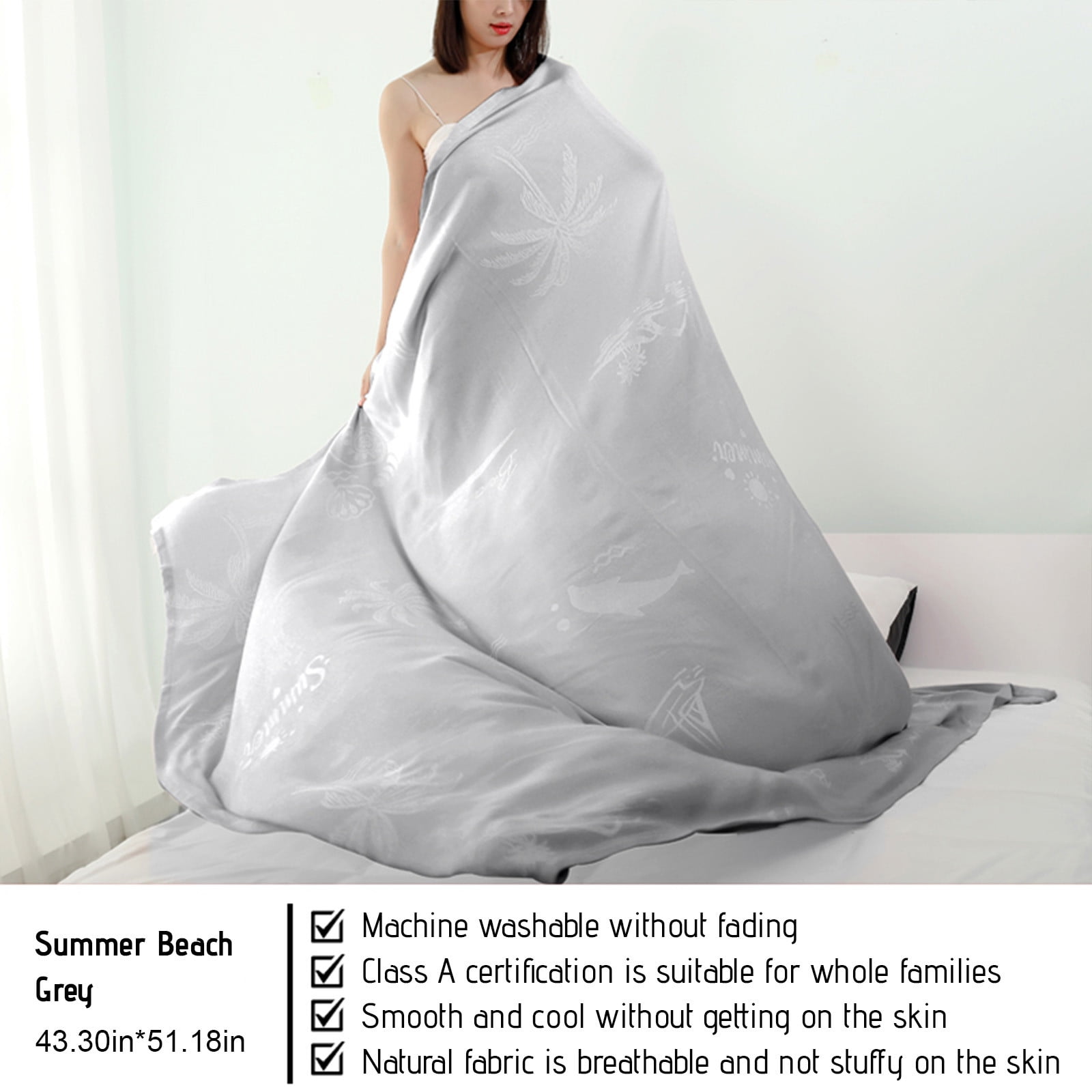 Zedker Cooling Blanket for Hot Sleepers, Double Sided Cold Effect