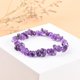 thumbnail image 3 of Pulsera elástica de amatista con cristales curativos, color morado, 5,7 cm de diámetro interior, estilo moderno, joyería de moda para mujer, regalo ideal para San Valentín., 3 of 4