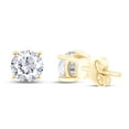 thumbnail image 3 of AFFY 0.66CT Solitaire Stud Earrings for Women 4.5MM Round Moissanite Diamond 14K Yellow Gold over Silver, 3 of 5