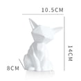 thumbnail image 4 of Conjunto de estantería de esculturas geométricas de animales de cerámica Blanco L Negro L, 4 of 7