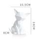 thumbnail image 4 of Juego de 2 figuras geométricas de cerámica con esculturas de animales para decoración de estanterías. Blanco L Negro L, 4 of 7