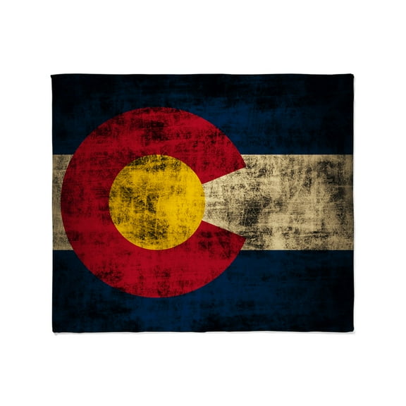 CafePress - Grunge Colorado Flag Throw Blanket - Soft Fleece Throw Blanket, 50"x60" for All Ages