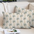 thumbnail image 2 of Grey Blue Palm Tree Throw Pillow Cover 20 x 30 Inch Decorative Pillow Cover Summer Tropical Botanical Rustic Lumbar Pillowcase Seasonal Rectangle Cushion Case for Couch Sofa Bed Living Room, 2 of 9