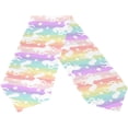 thumbnail image 2 of ColourLife Table Runner Rainbow Unicorn Washable Table Cloth Runner for Holiday Home Wedding Table Top Decoration 13x70 Inches, 2 of 5