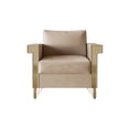 thumbnail image 2 of Castle Place Comtemporary Glam Velvet Upholstered Armchair, Beige, 2 of 7