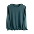 thumbnail image 1 of Dagugfen Oversized Tshirts for Women Long Sleeve Lightweight Basic Tees Loose Fitting Casual Base Layer Fall Tops, 1 of 3