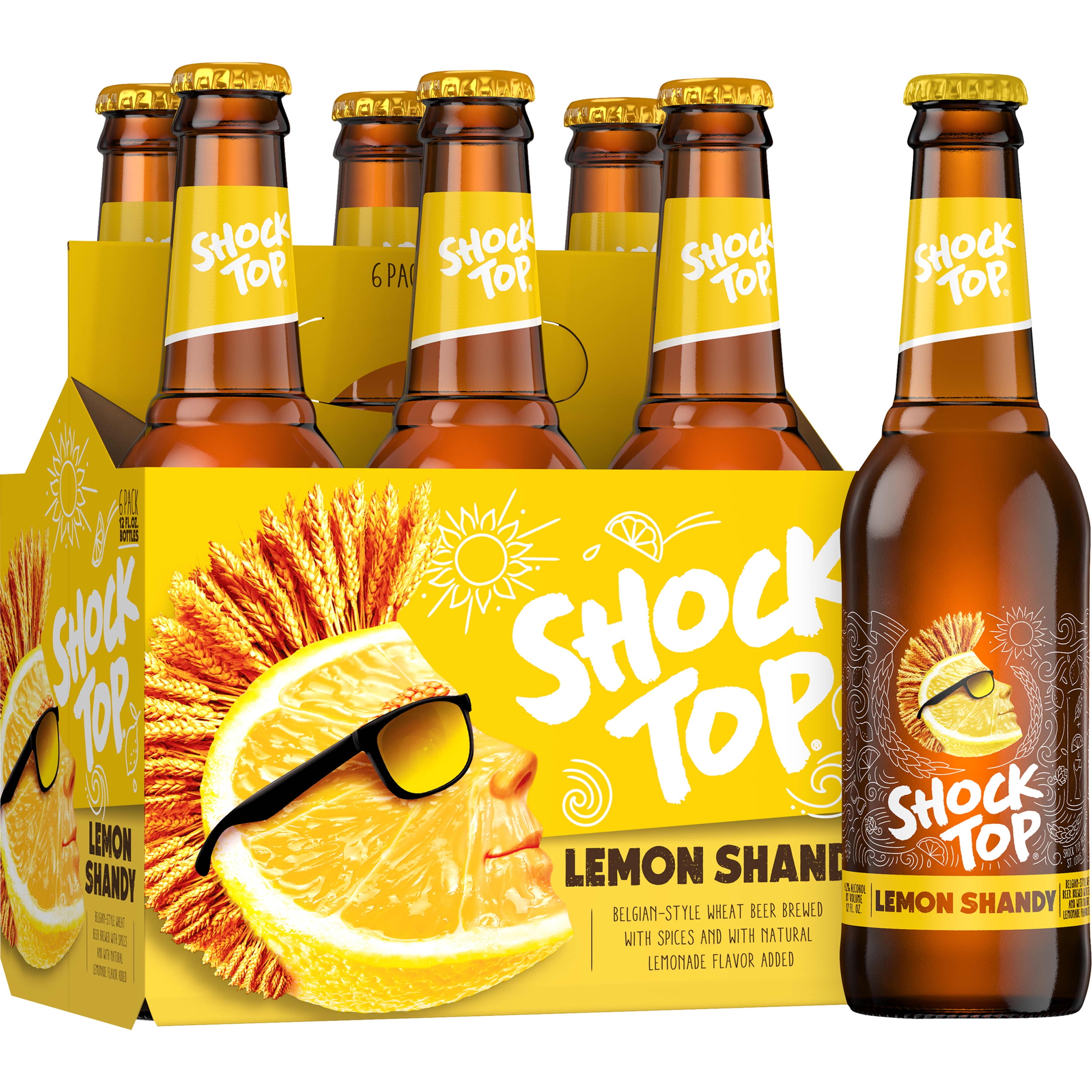 Shock Top Sunset Orange Beer, 6 Pack 12 fl. oz. Bottles, 5.2 ABV